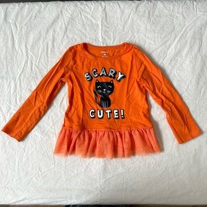Carter’s Orange Scary Cat Cute Shirt